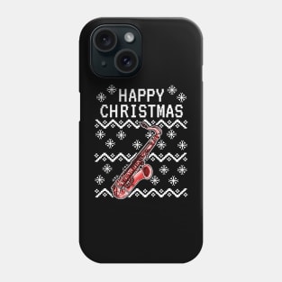 Saxophone Ugly Christmas Saxophonist Musician Phone Case