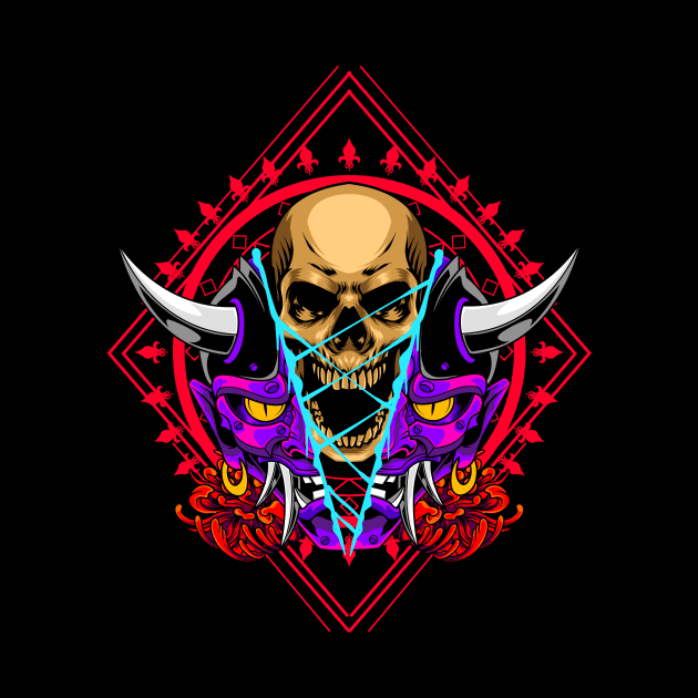 Japanese Oni Skull 4.1 by Harrisaputra