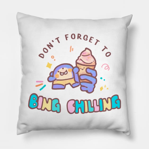 Bing Chilling Pillow by KdeeShirts