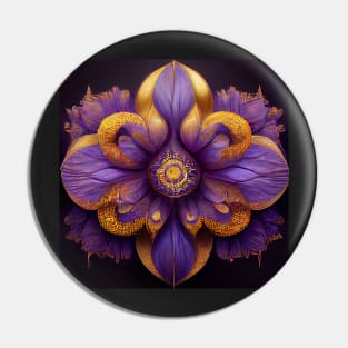 psychedelic, violet and gold 02 Pin