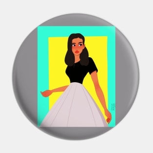 Retro girl Pin