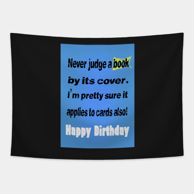 Never judge a book by its cover Tapestry by Happyoninside