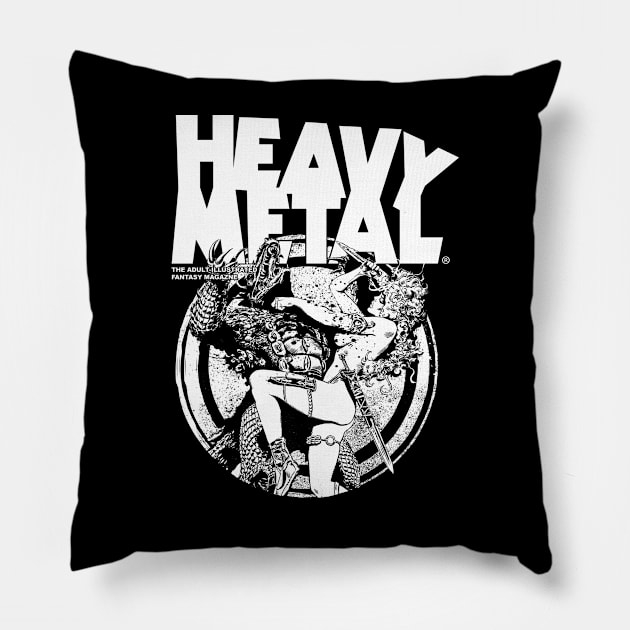 Heavy Metal Warrior Pillow by burristx