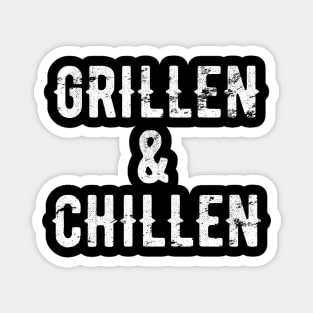 Grillen Und Chillen Grill BBQ Barbeque Geschenk Magnet