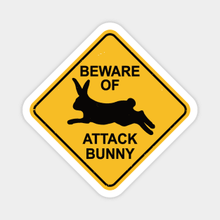 Beware of Attack Bunny Magnet