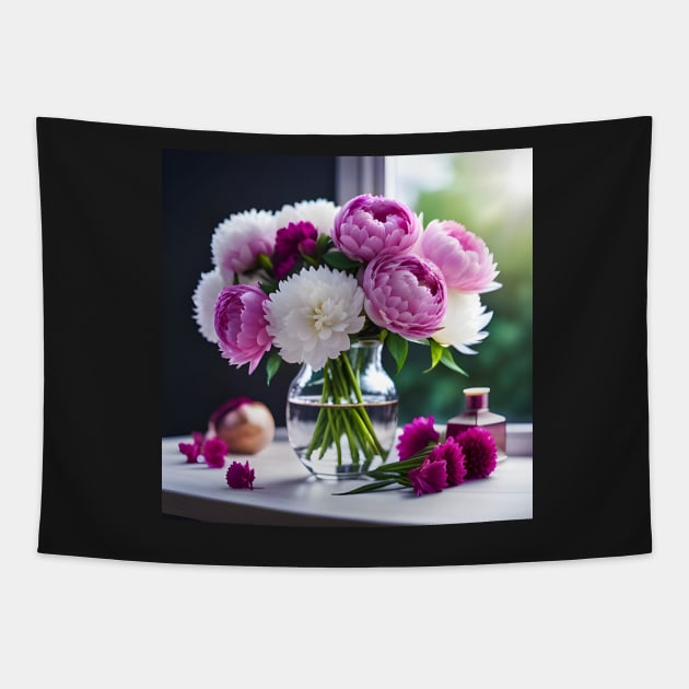 Peonies Tapestry by thali6