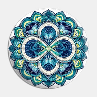 Mandala Blue Green 1 Pin