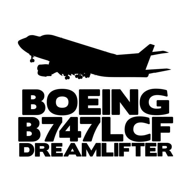 Boeing B747LCF Silhouette Print (Black) by TheArtofFlying