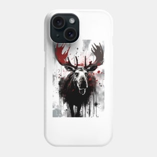 Ink Painting of a Moose Phone Case