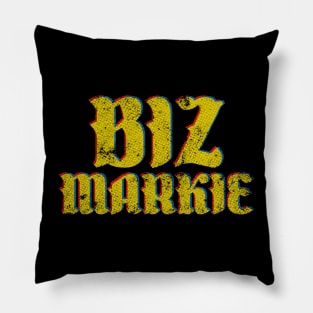 Biz Markie Retro Typography Design Pillow