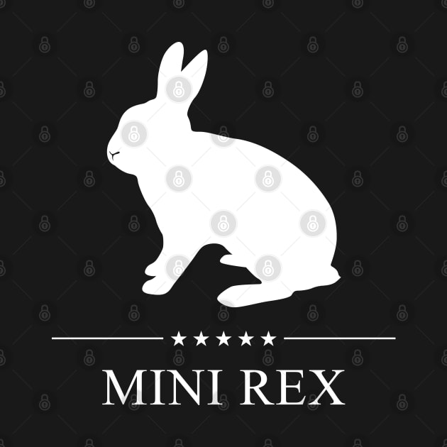 Mini Rex Rabbit White Silhouette by millersye