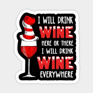 I Will Drink Wine Christmas Magnet