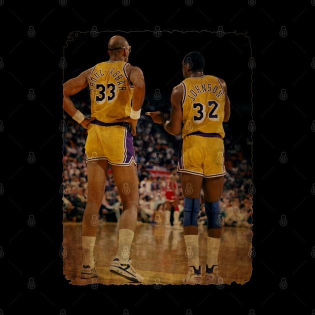 Kareem Abdul Jabbar and Magic Johnson by Milu Milu