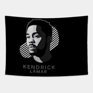 A simple black and white photo of Kendrick Lamar Tapestry