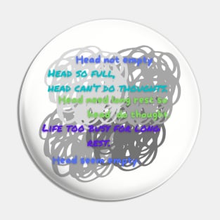 Head not empty mental health problems joke Pin