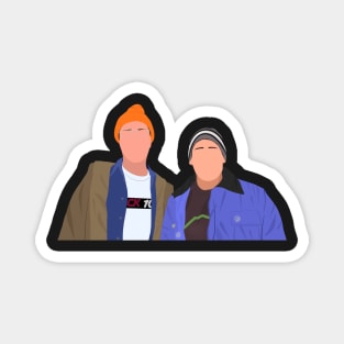 Office Michael and Dwight Straight Outta Lazy Scranton Rap Meme Fan Art Magnet