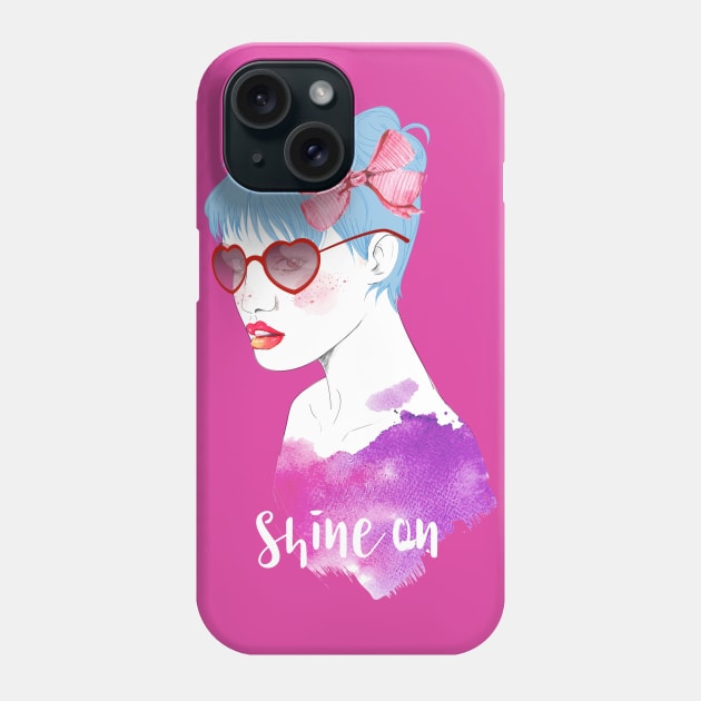 Shine On Girl Phone Case by goldstarling