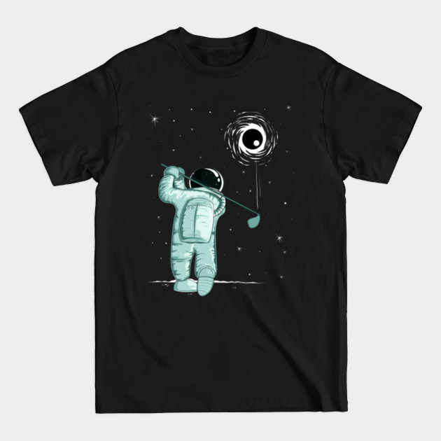 Astronaut Golfer Black Hole In One - Golfer - T-Shirt