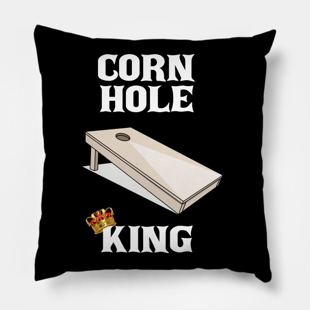 Cornhole King Crown Pillow by LetsBeginDesigns