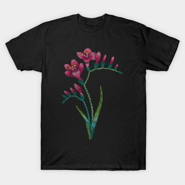 embroidered flower t shirt
