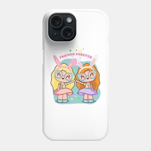 Friends Forever Girls Phone Case by M.Salem