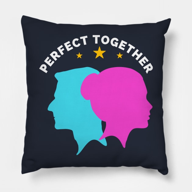 Husband Wife, GF BF Couples Group Pillow by Global Creation