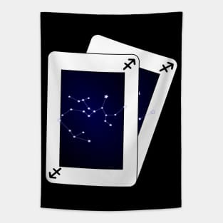 Sagittarius Zodiac Sign Card Tapestry