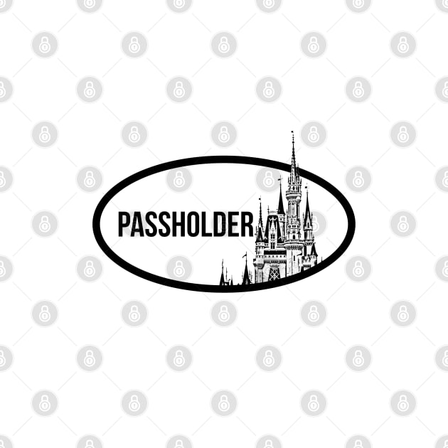 Passholder Magic Castle Sticker Black by FandomTrading