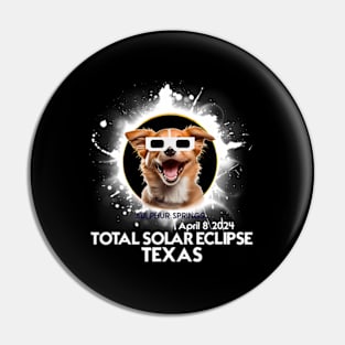 Total Solar Eclipse 2024 Sulphur Springs Texas Eclipse Dog Pin