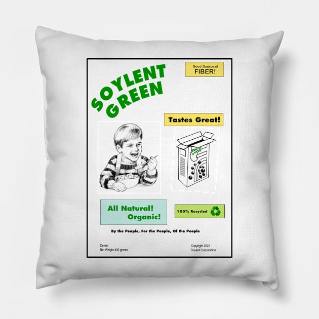 Soylent Green Breakfast Cereal Pillow by mbassman