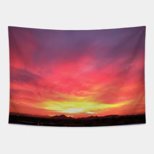 Fiery sky Tapestry