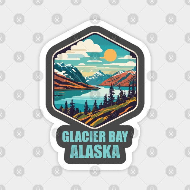 Glacier Bay National Park Alaska Magnet by RetroColors