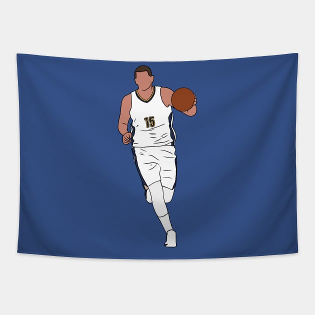 Nikola Jokic Nuggets Tapestry by rattraptees