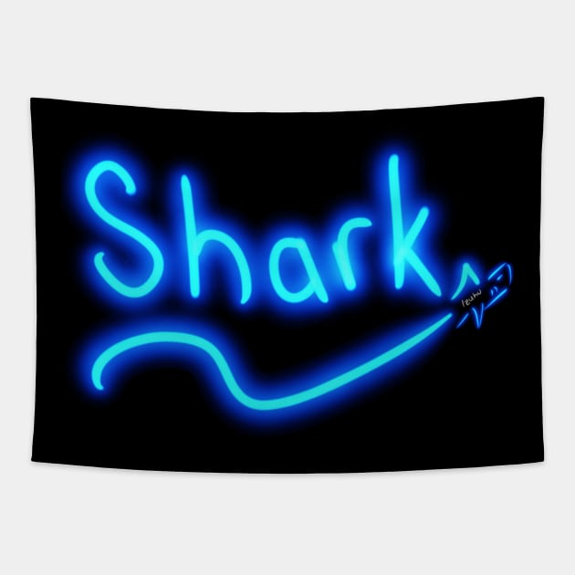 Glow Shark Tapestry by Wolfgon Designs