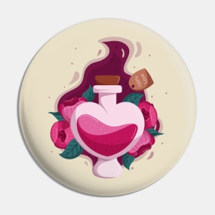 Love Potion Hand Drawn Pin