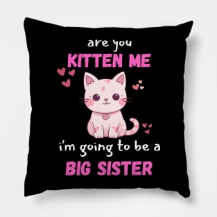 funny pregnancy announcementt  Promoted To Big Sister 2024 Pillow