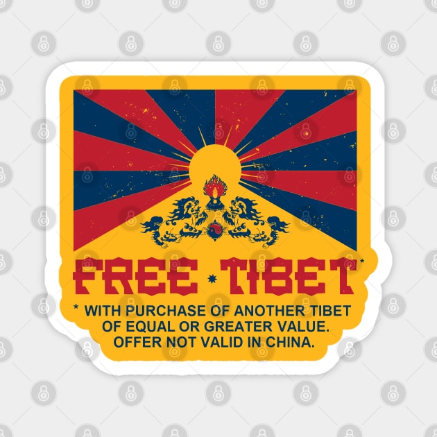 FREE TIBET * WITH PURCHASE OF ANOTHER TIBET Magnet by thedeuce