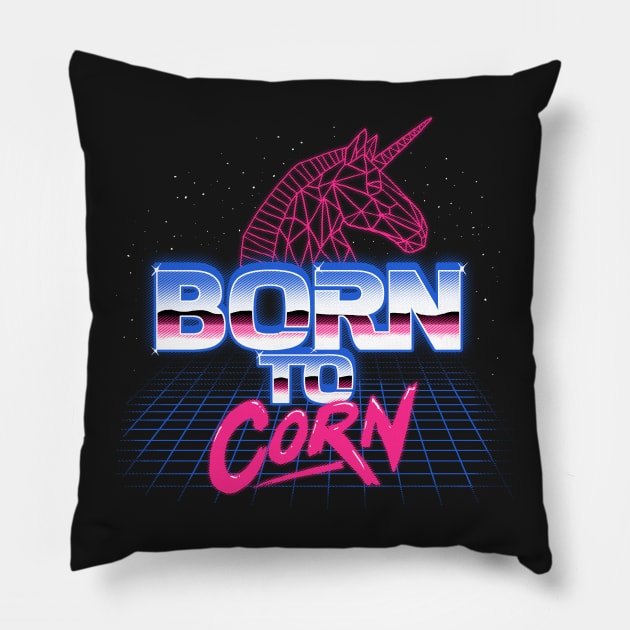 Born To Corn Pillow by Hillary White Rabbit