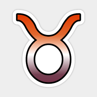 Taurus Lesbian Pride Symbol Magnet