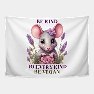 Be Kind Vegan Rat Tapestry