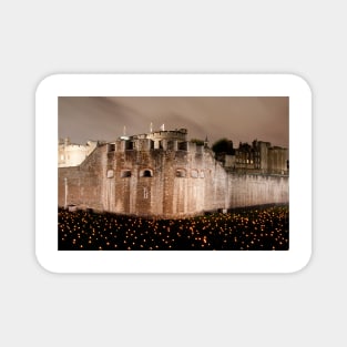 Tower of London Torch Lit Candles Lanterns Magnet