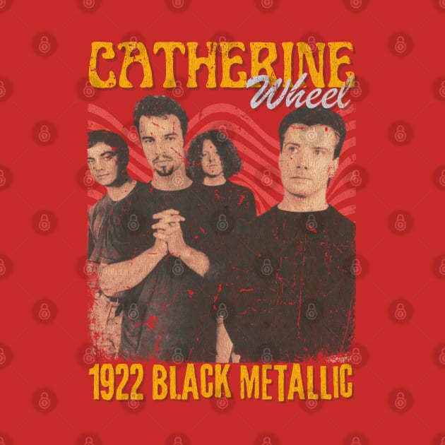 Catherine Wheel Vintage 1992 // 1922 Black Metallic Original Fan Design Artwork by A Design for Life