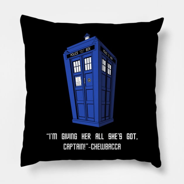 Timey Wimey Misquote Pillow by SJayneDesign