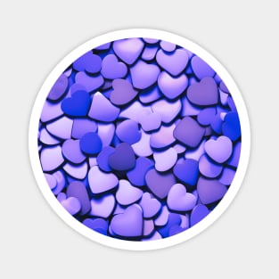 Purple Candy Hearts Magnet