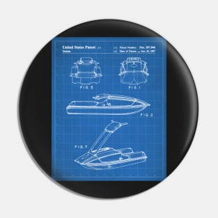 Jet Ski Patent - Watersports Lake Beach House Art - Blueprint Pin