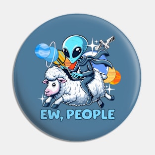 Alien Riding a Sheep Pin