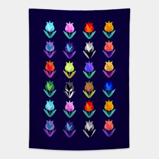 Nocturne Tulip Garden Tapestry