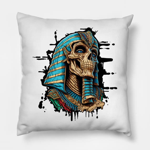 Egyptian Mummy Skull Pillow by GCS Designs