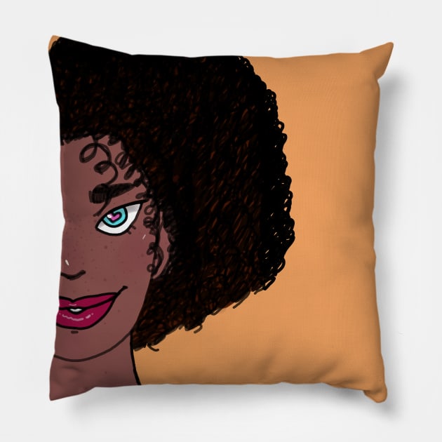 black beauty Pillow by Camiu