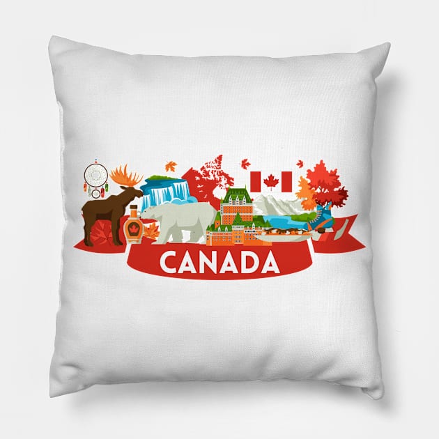 I'm Canadian Happy Canada Day Pillow by JessyCuba